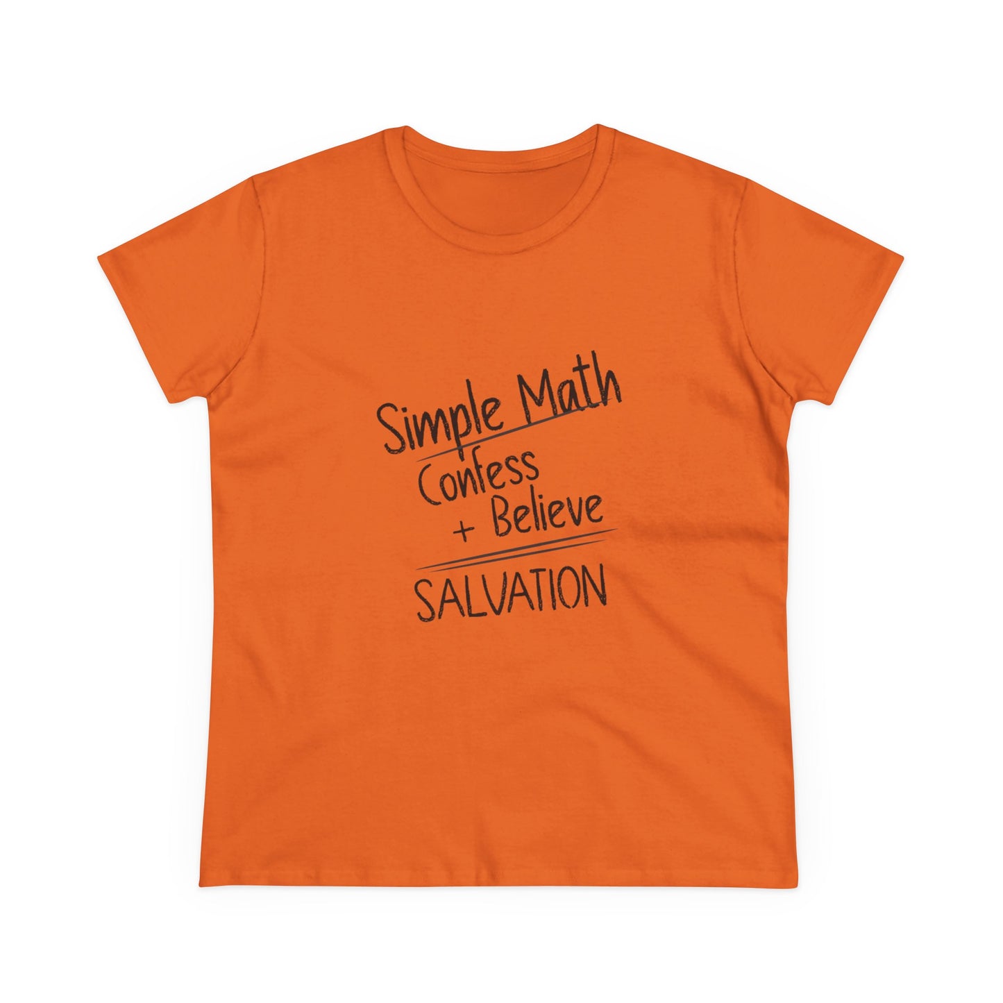 Simple Math Women’s T-Shirt – Bold Faith (Black Chalk)
