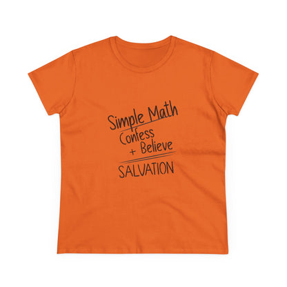 Simple Math Women’s T-Shirt – Bold Faith (Black Chalk)