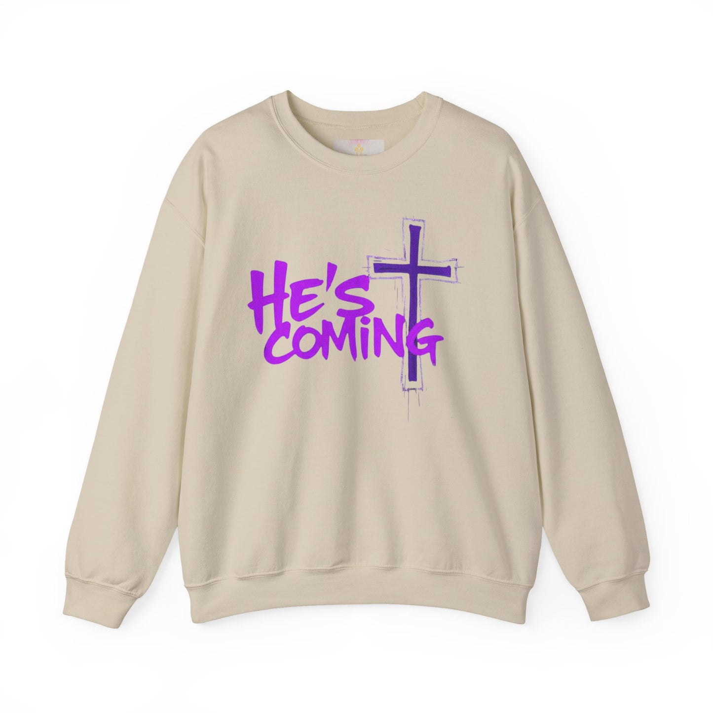 Faithful & Bold Women’s Sweatshirt – “He’s Coming” Christian Prophecy Apparel