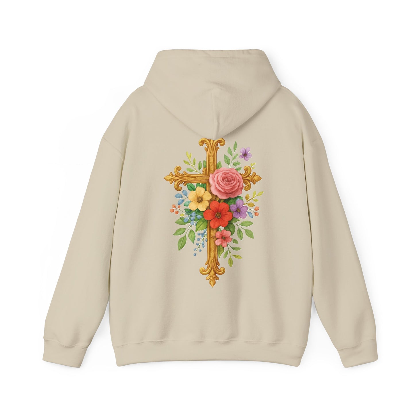Floral Cross Women’s Hoodie – Wrapped in His Love