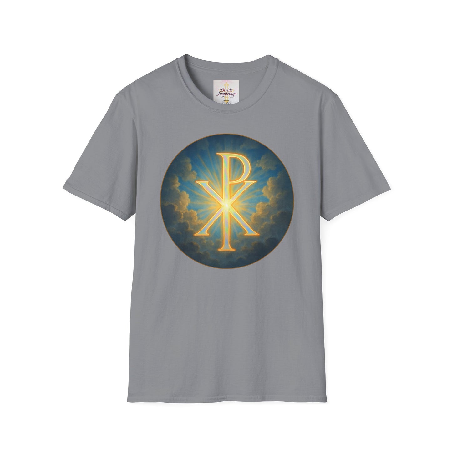 Women’s Christian T-Shirt with Chi Rho – Timeless Symbol of Faith Tee