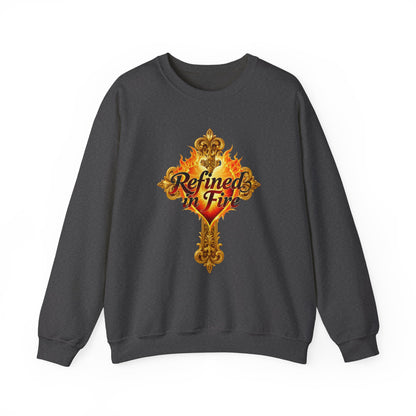 Refined in Fire - Men's Ornate Christian Sweatshirt
