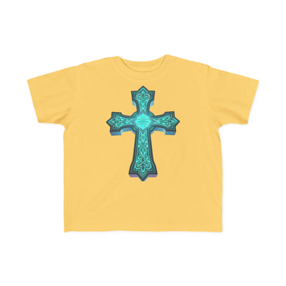 Shine Bright – Toddler Tee with Glowing Cross of Faith