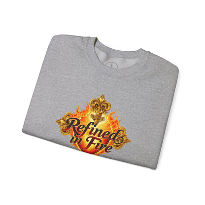 Refined in Fire - Men's Ornate Christian Sweatshirt
