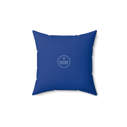 Faith Above All in Blue – ‘In God We Trust’ Throw Pillow