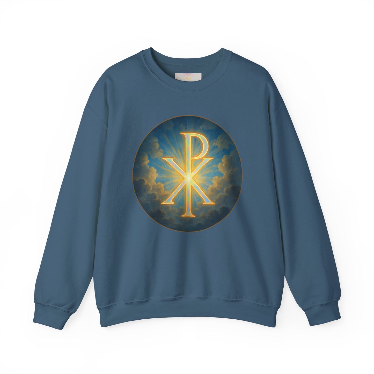 Women’s Christian Sweatshirt with Chi Rho – Classic Faith Symbol Pullover