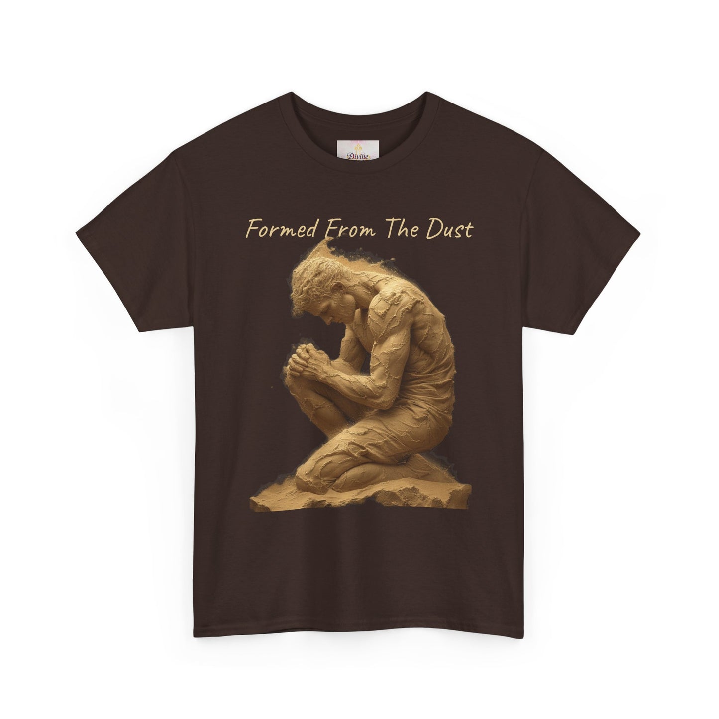 Formed from the Dust | Men’s Christian T-Shirt with Genesis 2:7 (Light Lettering)