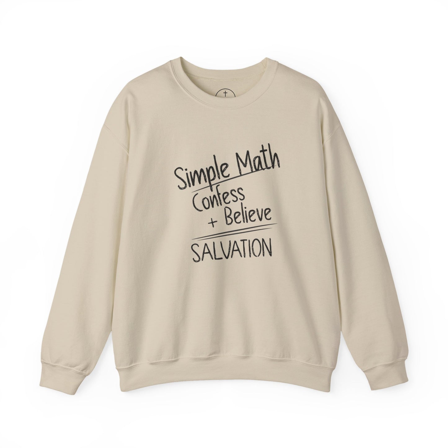Simple Math Women’s Sweatshirt – Faith Pullover (Black Chalk)