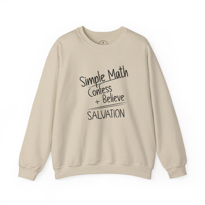 Simple Math Women’s Sweatshirt – Faith Pullover (Black Chalk)