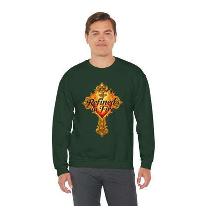 Refined in Fire - Men's Ornate Christian Sweatshirt