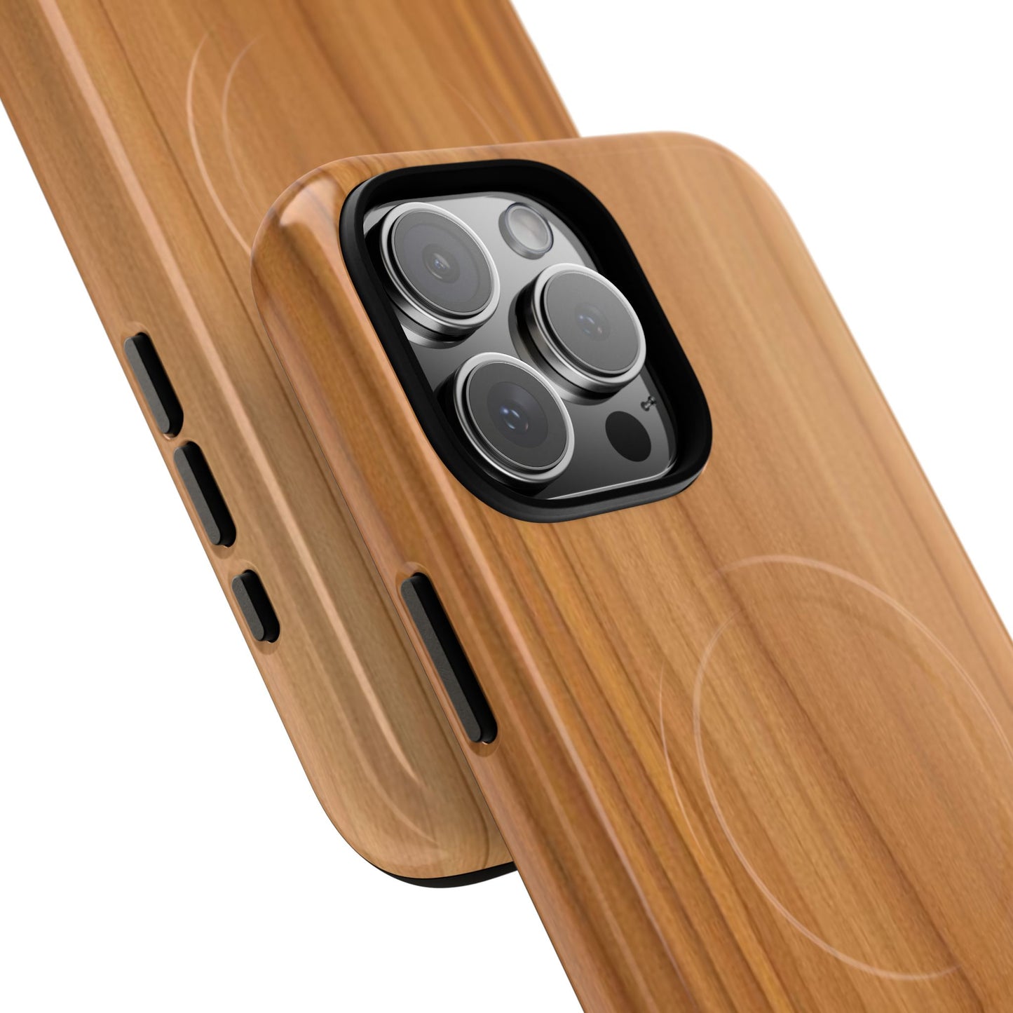Natural Wood Grain Design - iPhone Magnetic Tough Case