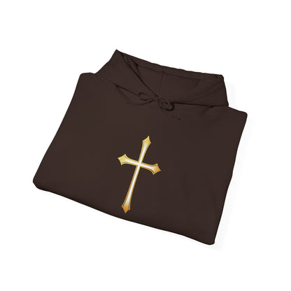 Gold Cross Men's Christian Hoodie