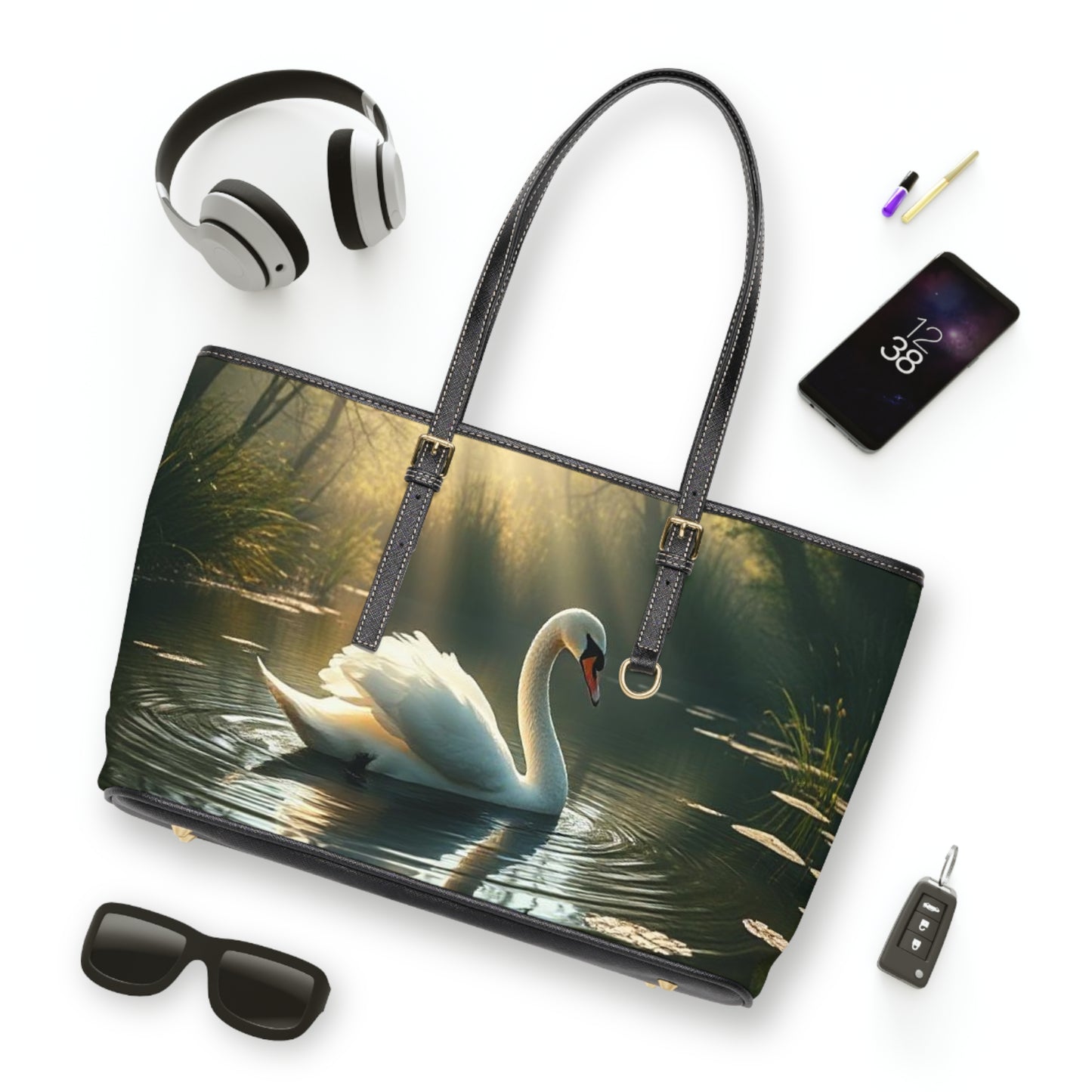 Divine Grace - White Swan Shoulder Bag