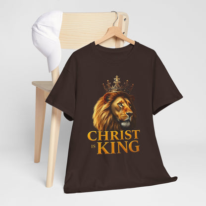Christ Is King – Lion & Cross Men’s Christian Tee