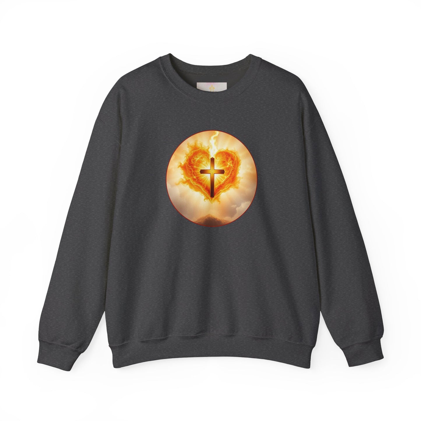 Women’s Sacred Heart Christian Sweatshirt – Symbol of Divine Love Pullover