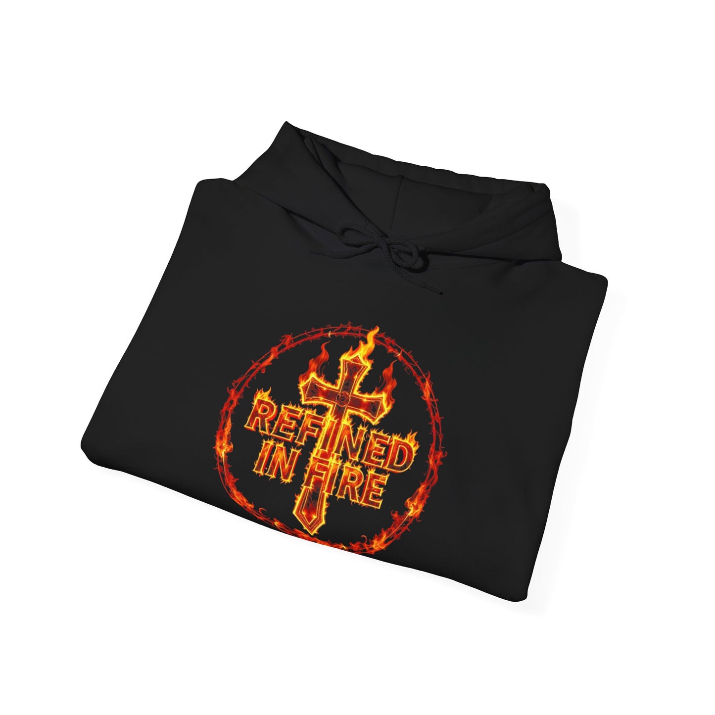 Women’s “Refined in Fire” Christian Hoodie – Flame Design Faith Pullover