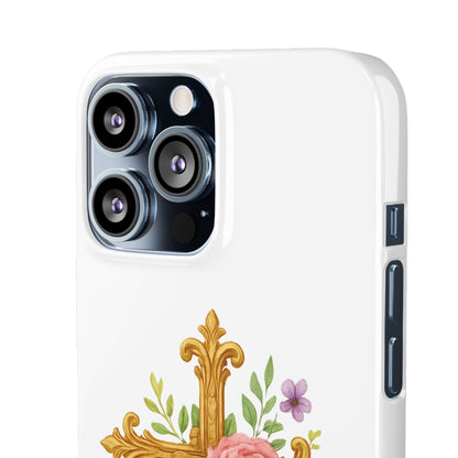 Floral Cross Snap Case for iPhone – Faith in Bloom