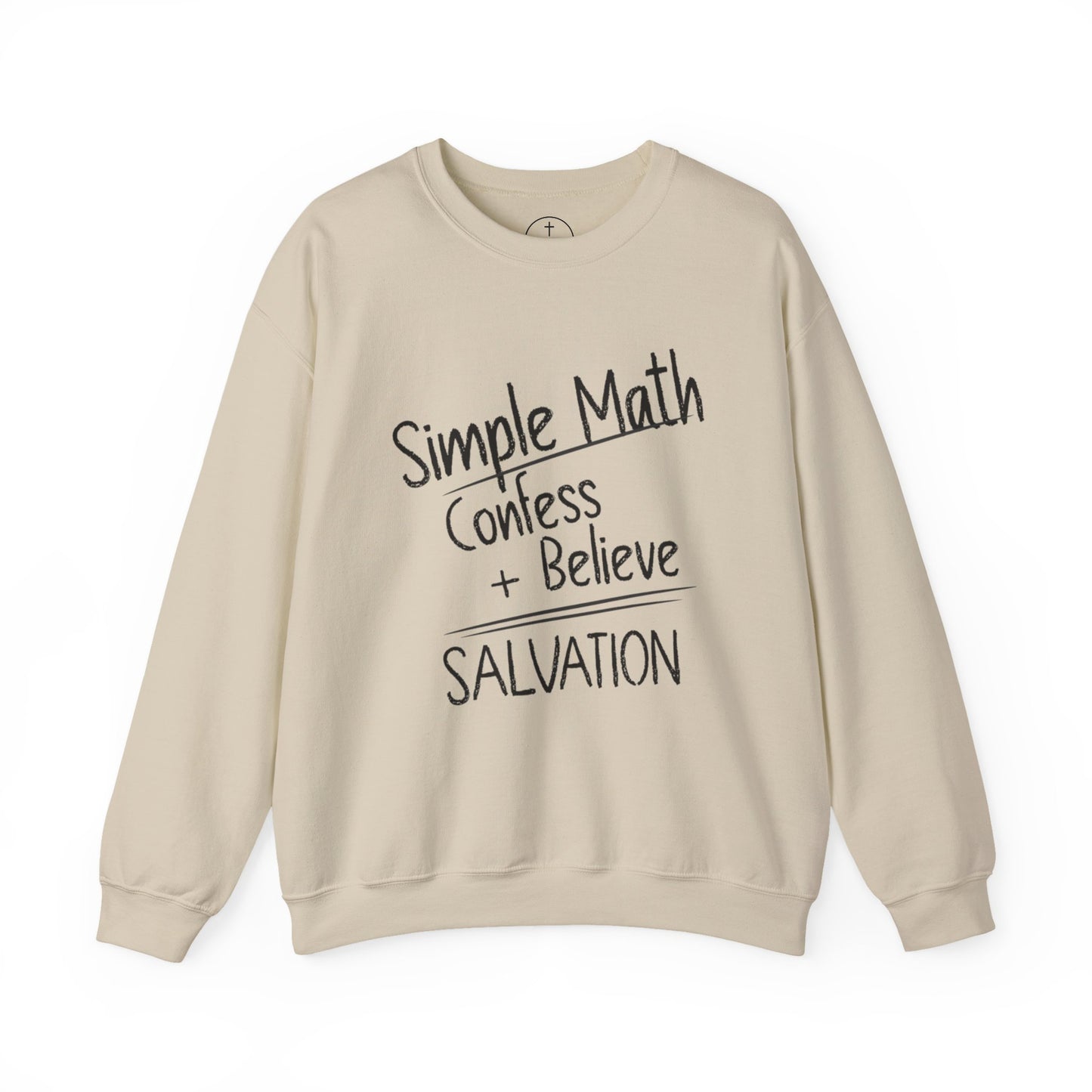 Simple Math - Men’s Christian Sweatshirt (Black Chalk)