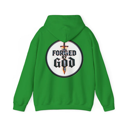 Forged by God Men’s Christian Hoodie – Strength & Faith Sweatshirt