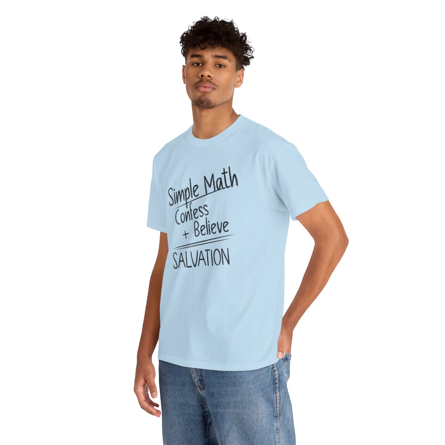 Simple Math of Salvation Men’s T-Shirt – Bold Faith (Black Chalk)