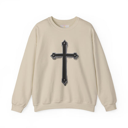 Warrior’s Black Cross Men’s Christian Sweatshirt | Ephesians 6:11