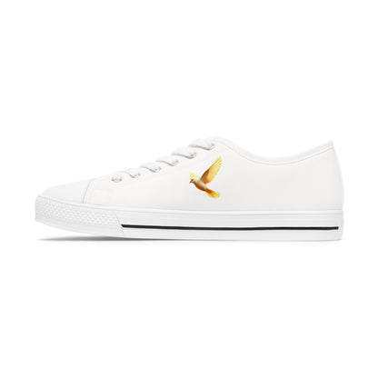 Wings of Peace – Women’s Low-Cut Canvas Shoes with Dove Design