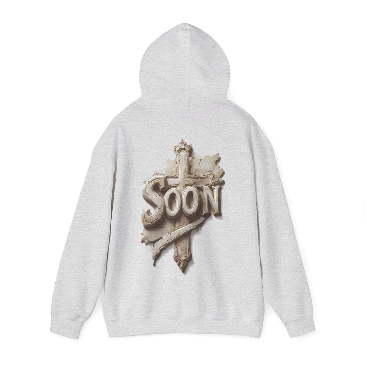 “Soon” Cross Women’s Hoodie – Back Print Christian Declaration