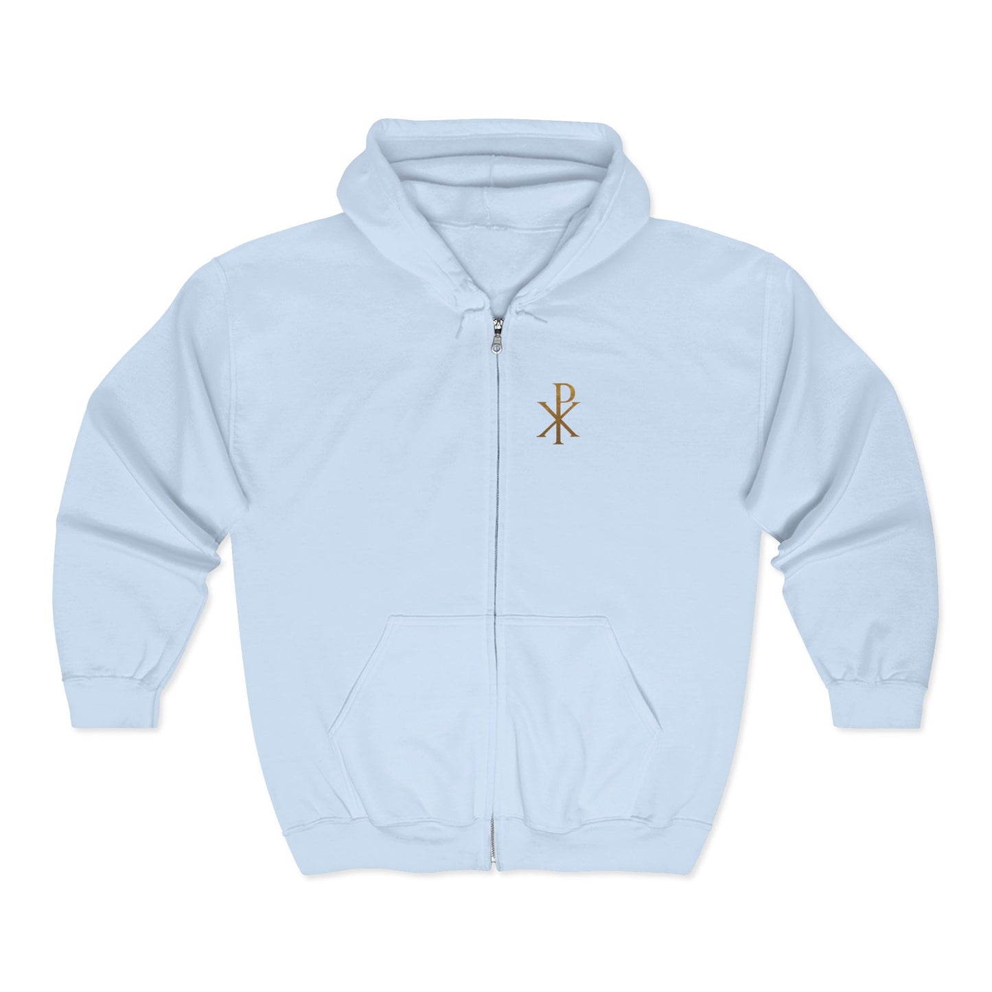 Sanctified Men's Gothic Cross Zip-Up Hoodie – Faith in Comfort