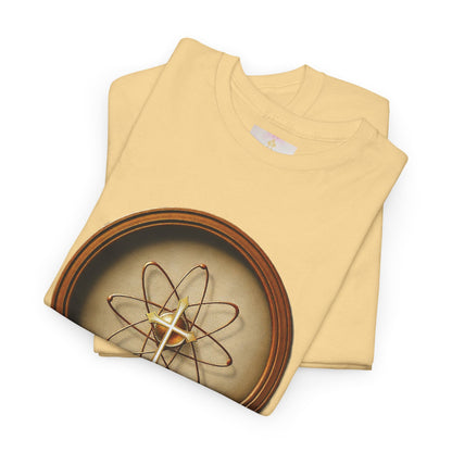 Wisdom in the Atom – Men’s Spiritual T-Shirt (Black Text)