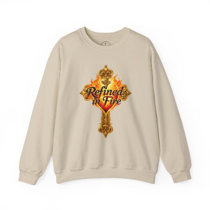 Refined in Fire - Men's Ornate Christian Sweatshirt
