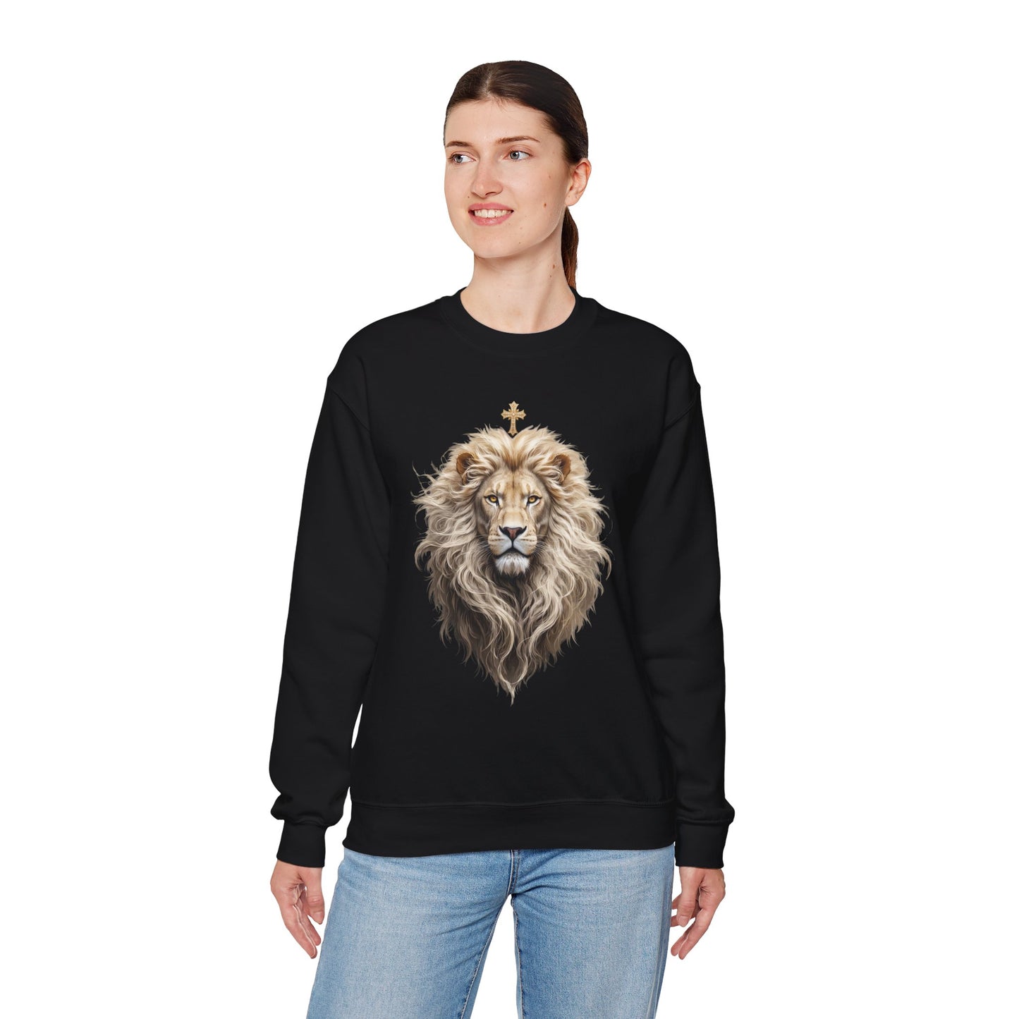Christ is King (Lion of Judah) - Women's Christian Sweatshirt