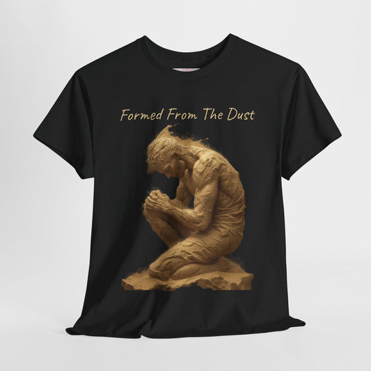 Formed from the Dust | Men’s Christian T-Shirt with Genesis 2:7 (Light Lettering)