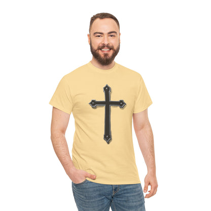 Warrior’s Cross Men’s Christian T-Shirt – Black Cross | Ephesians 6:11