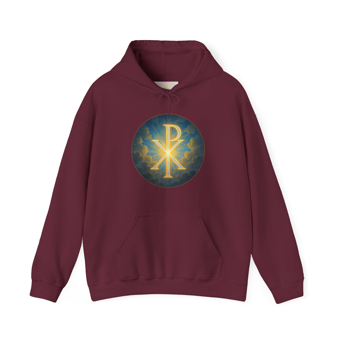 Women’s Christian Hoodie with Chi Rho – Historic Faith Symbol Pullover