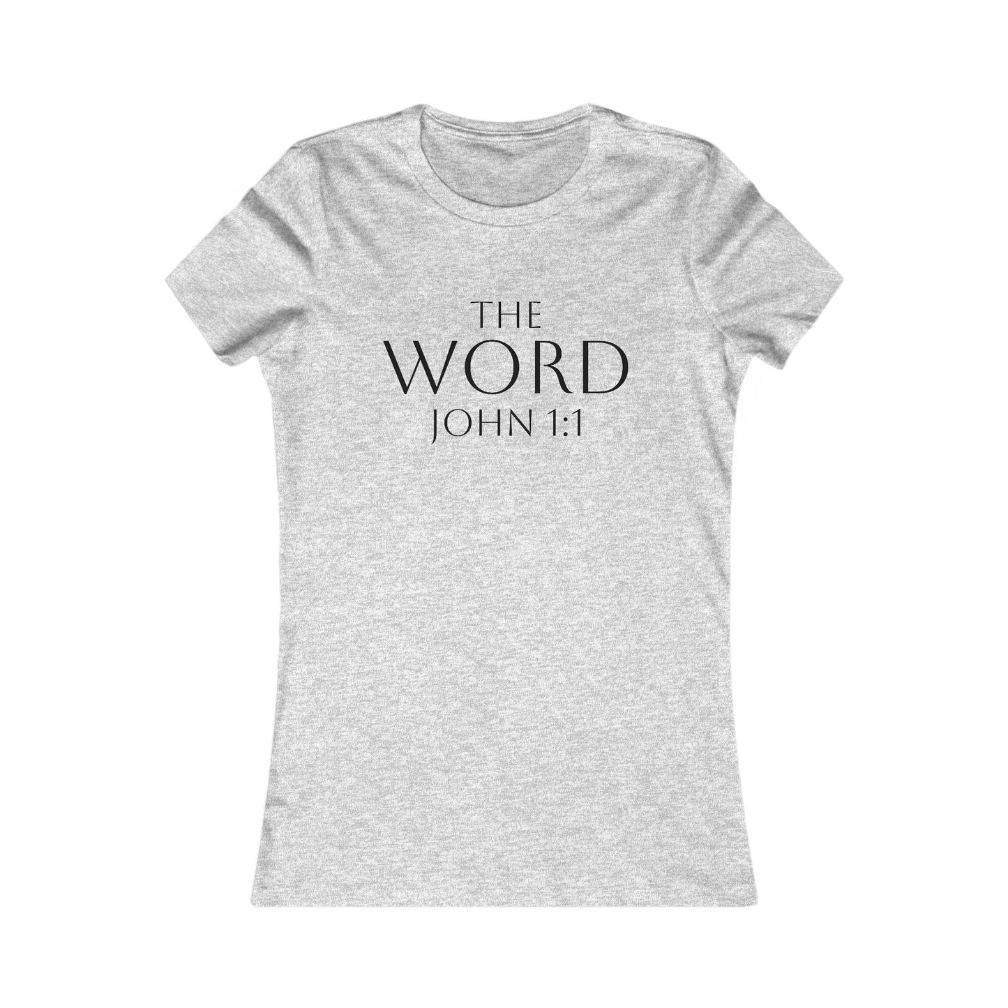 “The Word Eternal” – Women’s Favorite Christian Tee with Bold Dark Lettering (John 1:1)