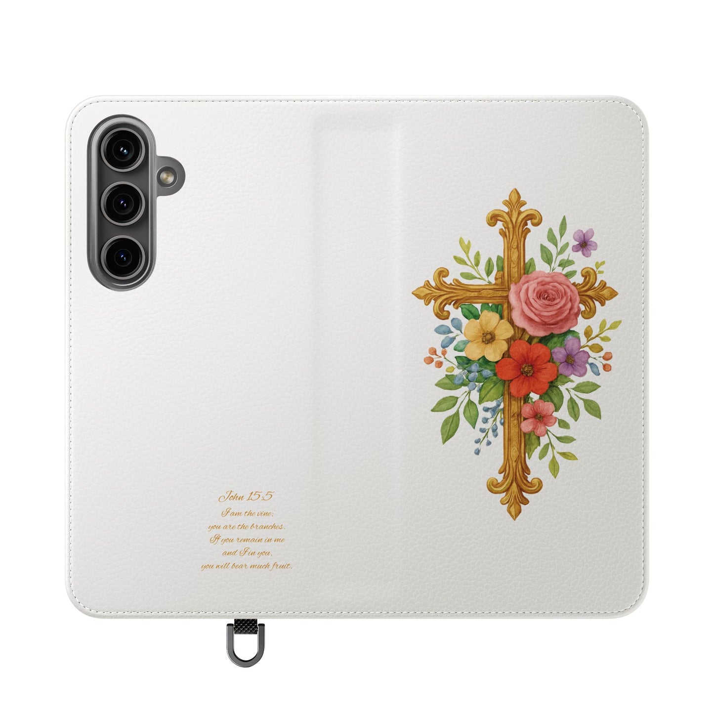Floral Cross Wallet Case for Samsung– Faith in Bloom