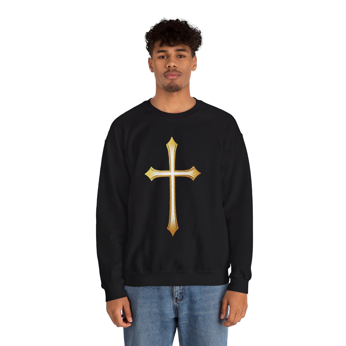 Gold Cross Men's Christian Sweatshirt