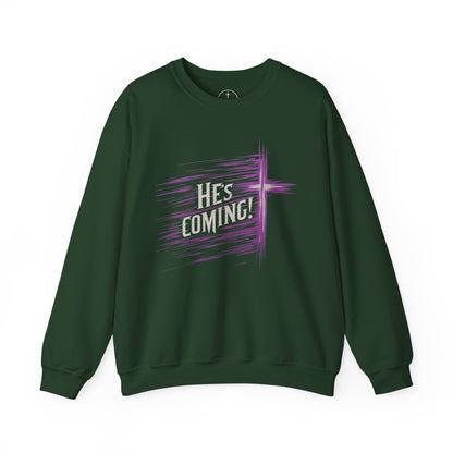 He's Coming – Men’s Christian Crewneck Sweater
