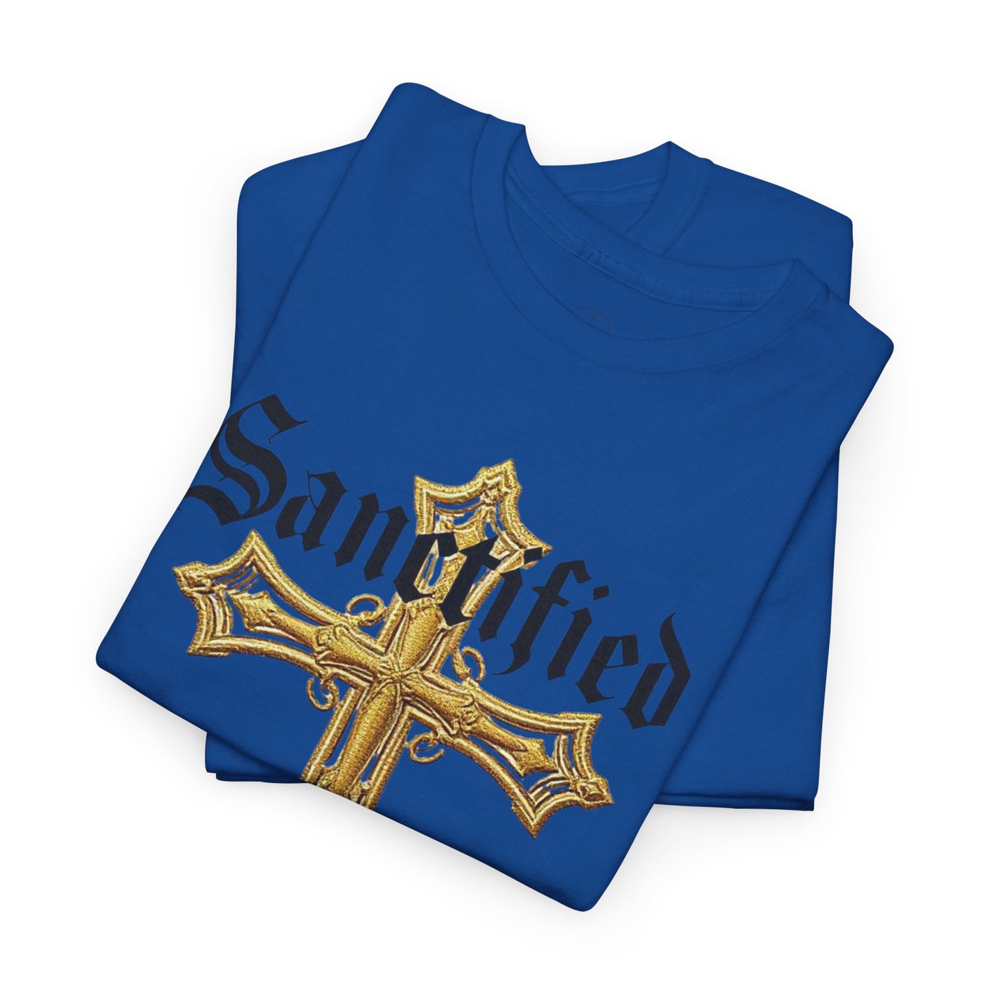 Sanctified Men's Gothic Cross T-Shirt – Faith in Bold Elegance