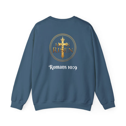 Bold Faith Women’s Sweatshirt – Proclaim Jesus Is Lord & He Is Risen (White Lettering)