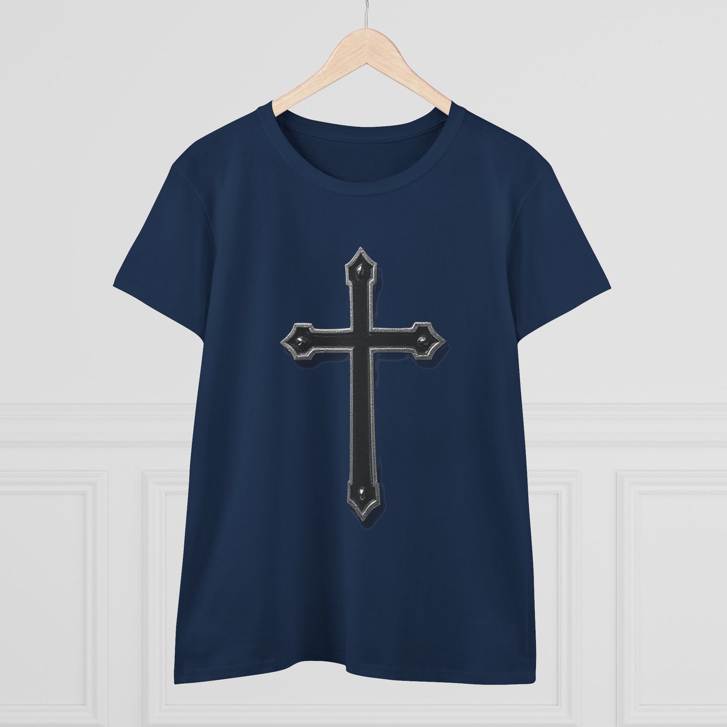 Warrior’s Black Cross Women’s Christian T-Shirt | Ephesians 6:11
