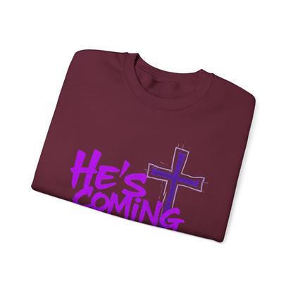 He’s Coming - Men’s Bold Christian Sweatshirt