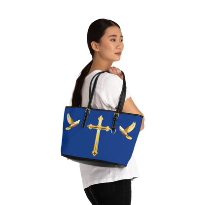 Faith, Peace, and Renewal Shoulder Bag in Blue