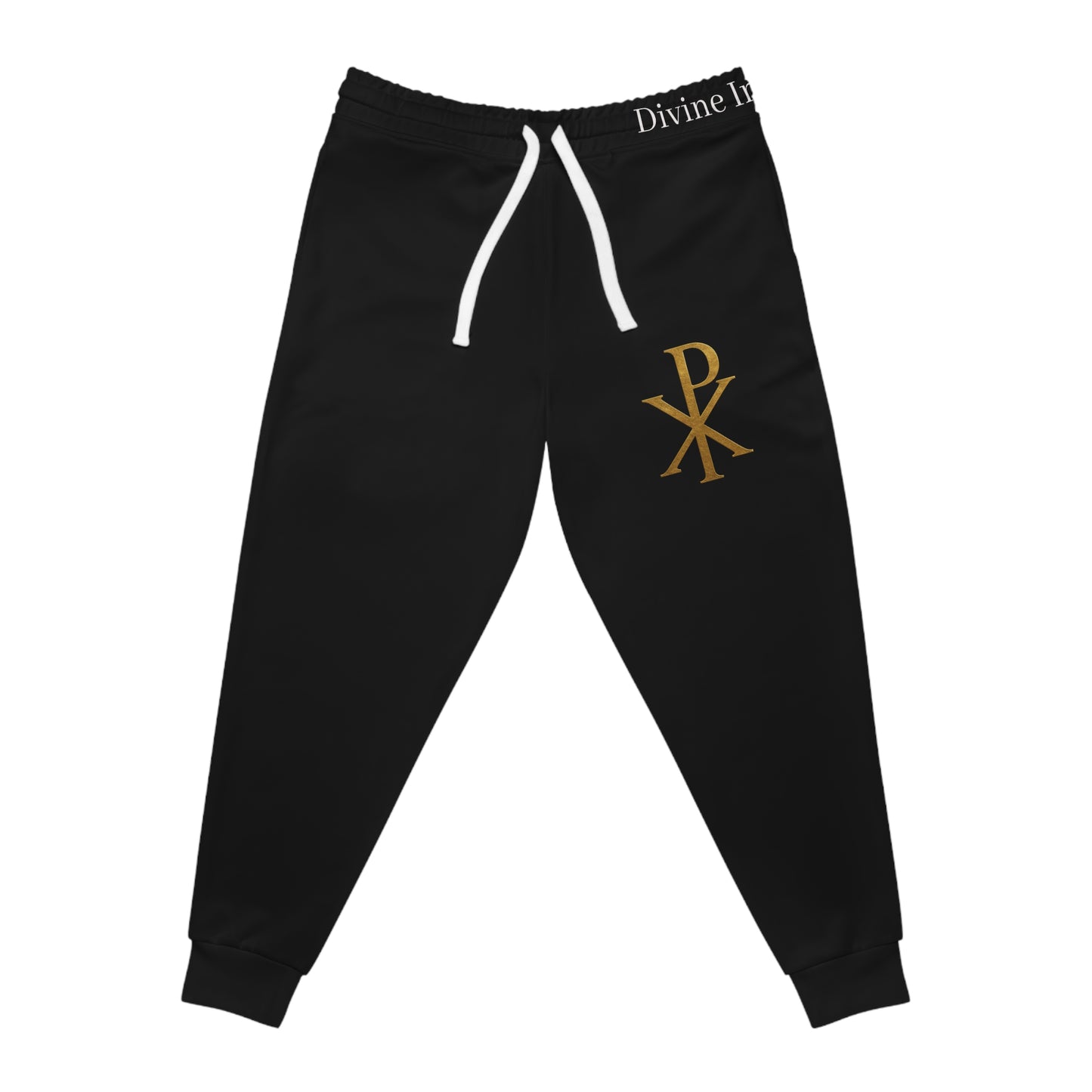 Men’s Chi Rho Jogger Pants in Black – Comfort with Spiritual Style