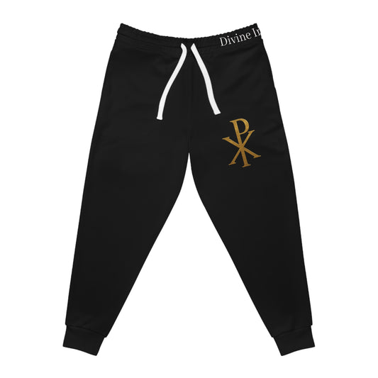 Men’s Chi Rho Jogger Pants in Black – Comfort with Spiritual Style