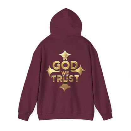 Bold Faith in Gold – “In God We Trust” Christian Women’s Hoodie