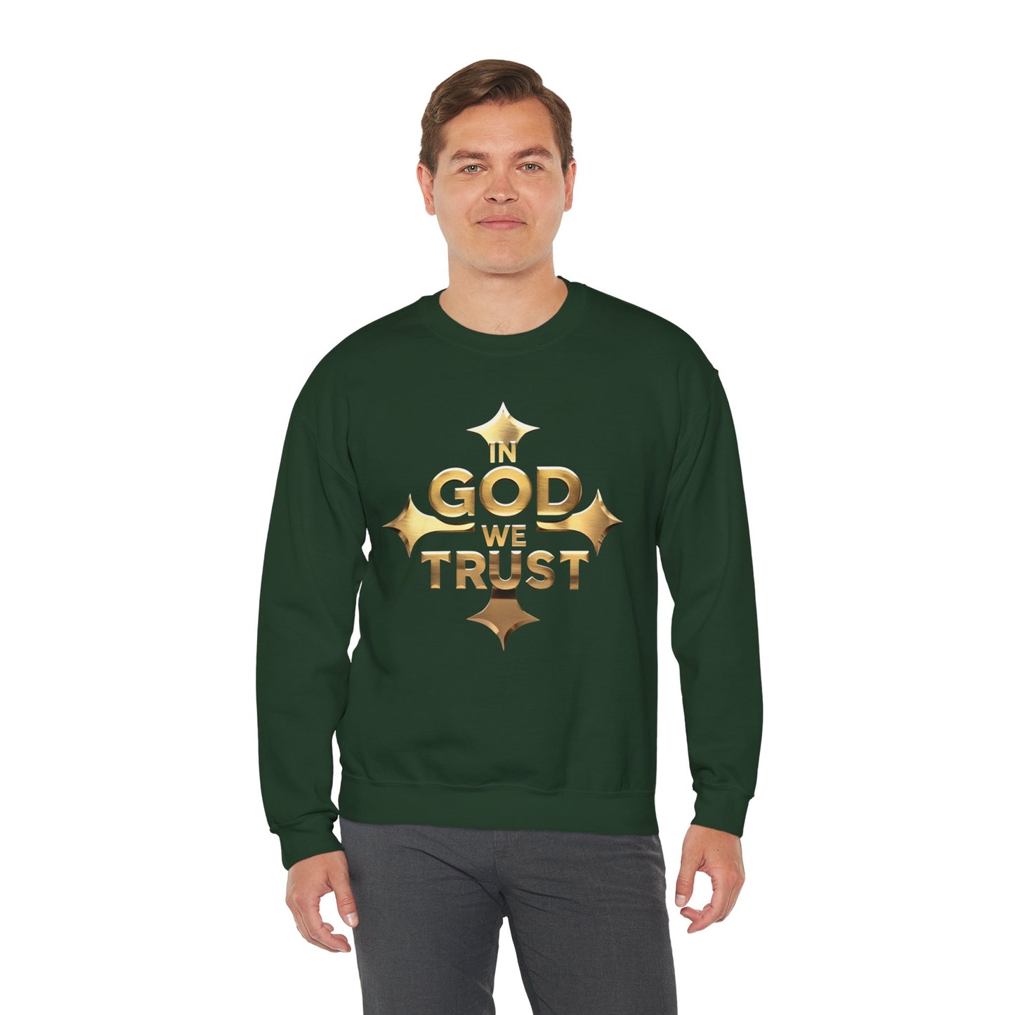 In God We Trust (Gold) - Men’s Christian Sweatshirt