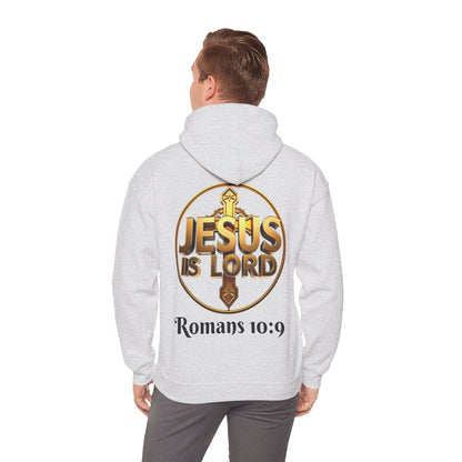 Jesus Is Lord Christian Hoodie – Men’s Bold Faith Streetwear (Dark Lettering)