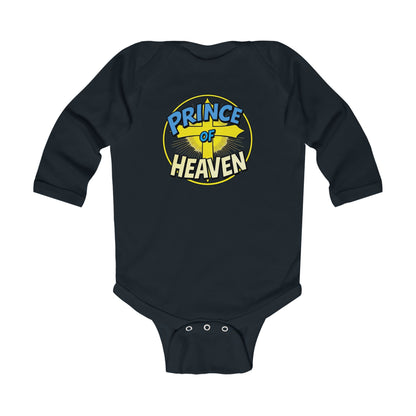 Infant Boys’ “Prince of Heaven” Long Sleeve Christian Onesie – Baby Faith Bodysuit