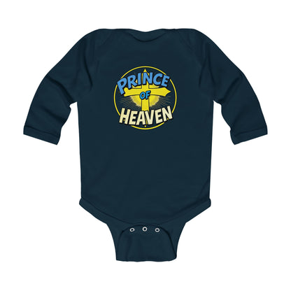 Infant Boys’ “Prince of Heaven” Long Sleeve Christian Onesie – Baby Faith Bodysuit